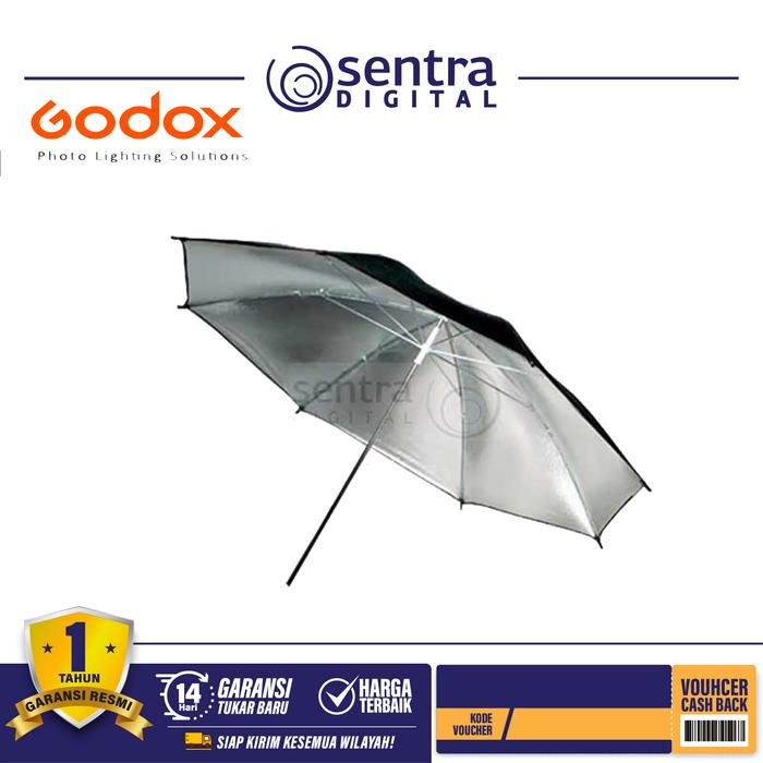 Gambar Godox Black And Silver Umbrella UB-002 33" (84cm) dari Sentra Digital Kota Surabaya Tokopedia