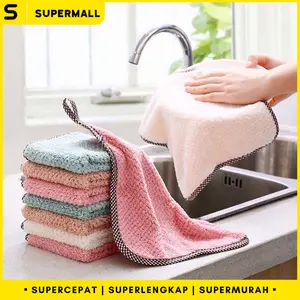 SUPERMALL Kain Lap Tangan - Kain Lap Gantung Meja Piring / Lap Dapur SUPERMALL Kain Lap Tangan - Kain Lap Gantung Meja Piring / Lap Dapur