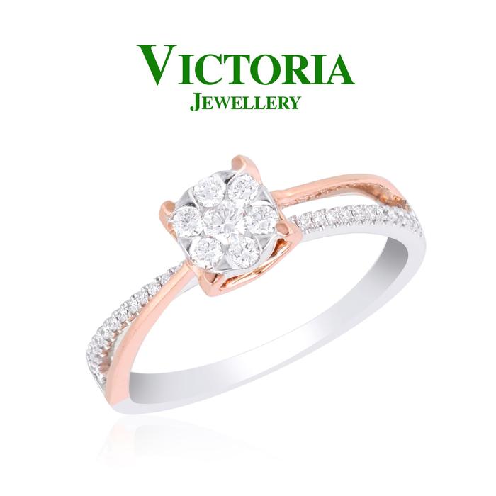 Gambar Cincin Berlian VLR678872 Victoria Jewellery dari Victoria Jewellery Online Kota Administrasi Jakarta Selatan Tokopedia