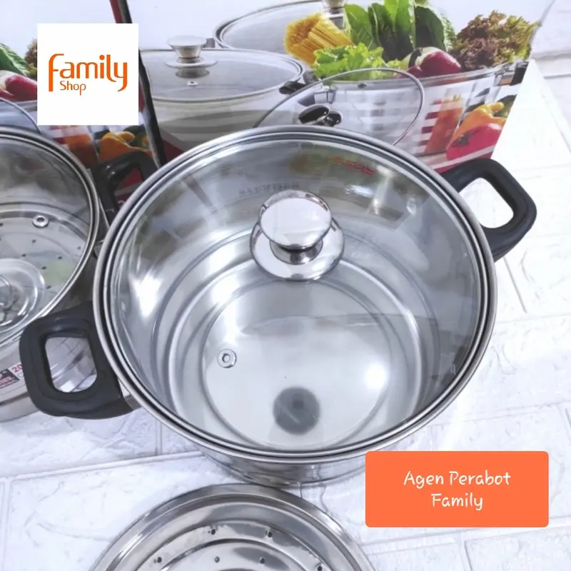 Sauce Pot Rosh 26 cm Panci Steamer Sarangan Kukus Kukusan Langseng Ori 4