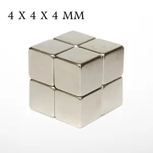 NEODYMUM MAGNETIK DADU 4X4X4 MM CUBE KUBUS KOTAK PERSEGI BLOCK KUAT