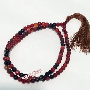 TASBIH BATU AKIK MADU SULAIMAN 6MM 99 BUTIR