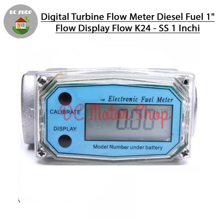 Jual Digital Turbine Flow Meter Diesel Fuel 1" Flow Display Flow K24 ...