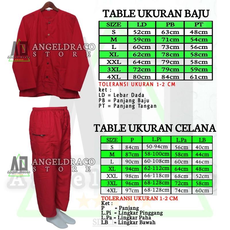 Baju Pangsi Dewasa Pria Laki Laki Sunda Betawi S M L XL XXL 3XL 4XL 5