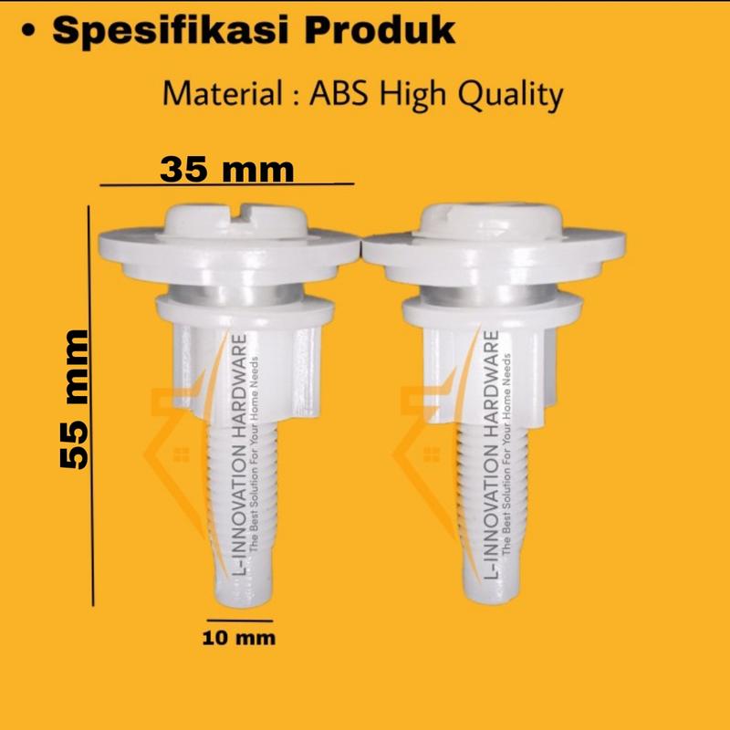 Baut Tutup Closet Duduk Toto Toilet Seat Cover Bolt Universal 2