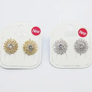 Ballin Anting/Giwang Wanita Amber Earing Silver - Gold