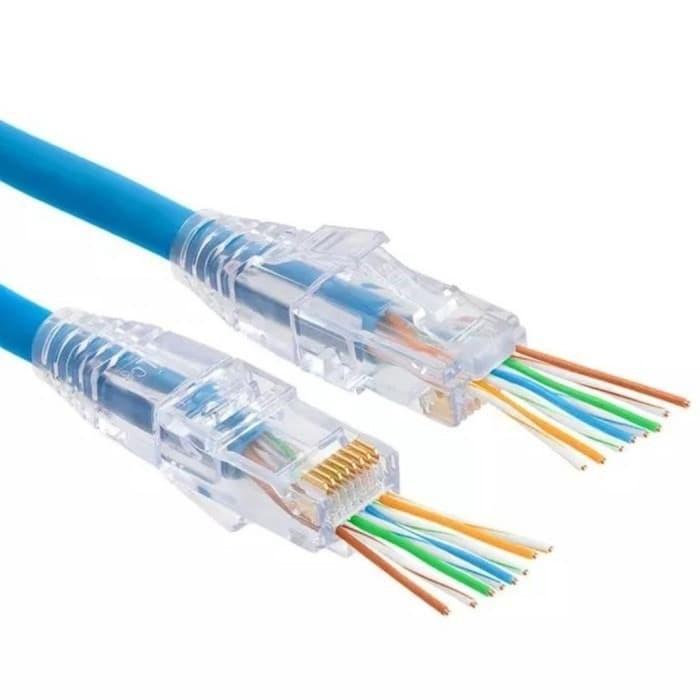 Konektor RJ45 Vascolink UTP Cat5 Gold EZ Anti Gagal Cat 5e Cat 5 1