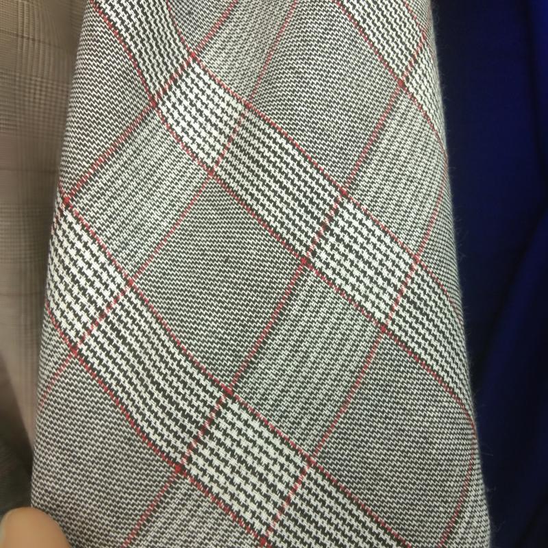 kain katun semi wol kotak bahan celana dan blezer 2
