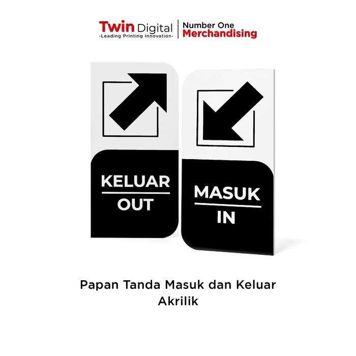 Jual Papan Tanda Masuk dan Keluar Akrilik - Sign Notice In and Out ...