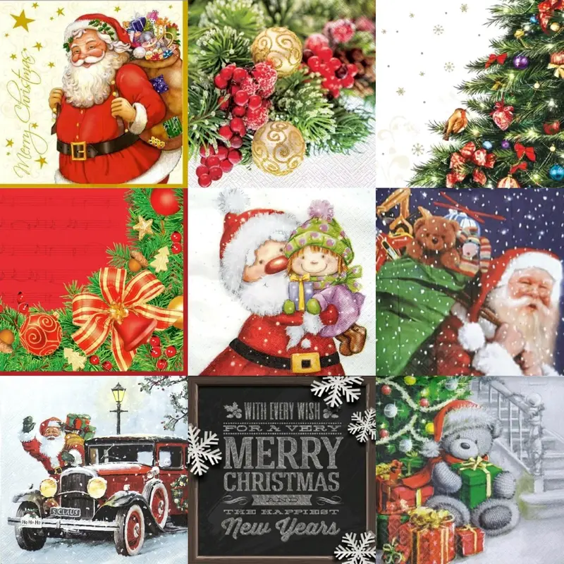 Tissue/Napkin Decoupage – Christmas D 0