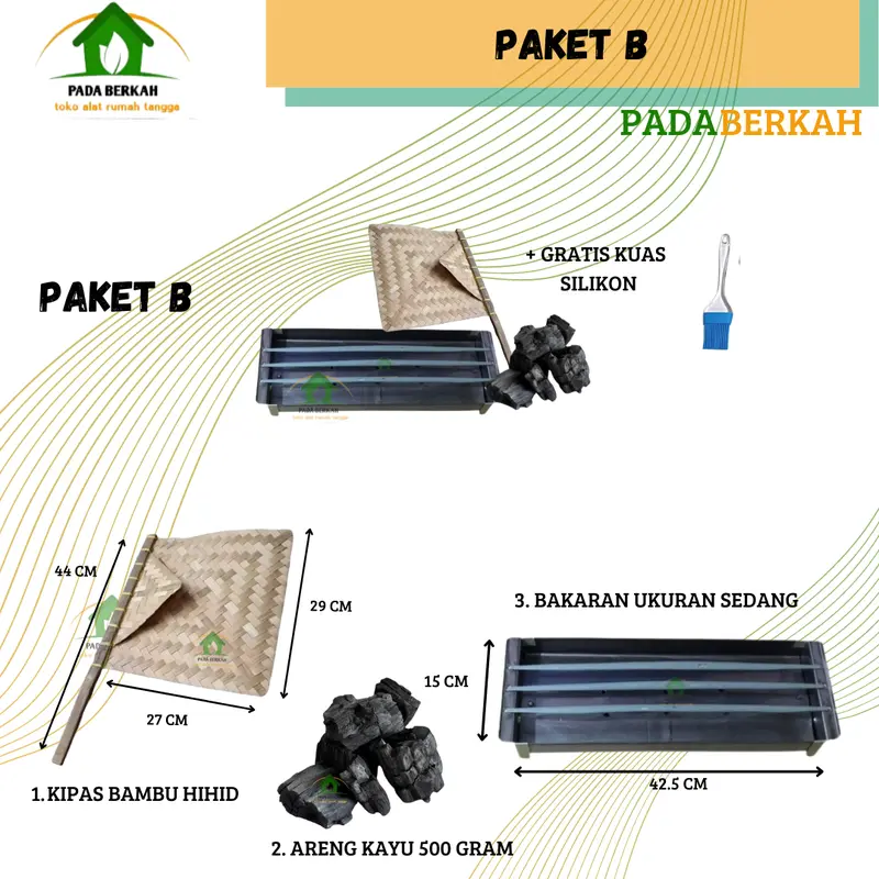 Paket Hemat Promo Bakaran Murah Jepitan Panggangan Arang Tusuk Sate 2
