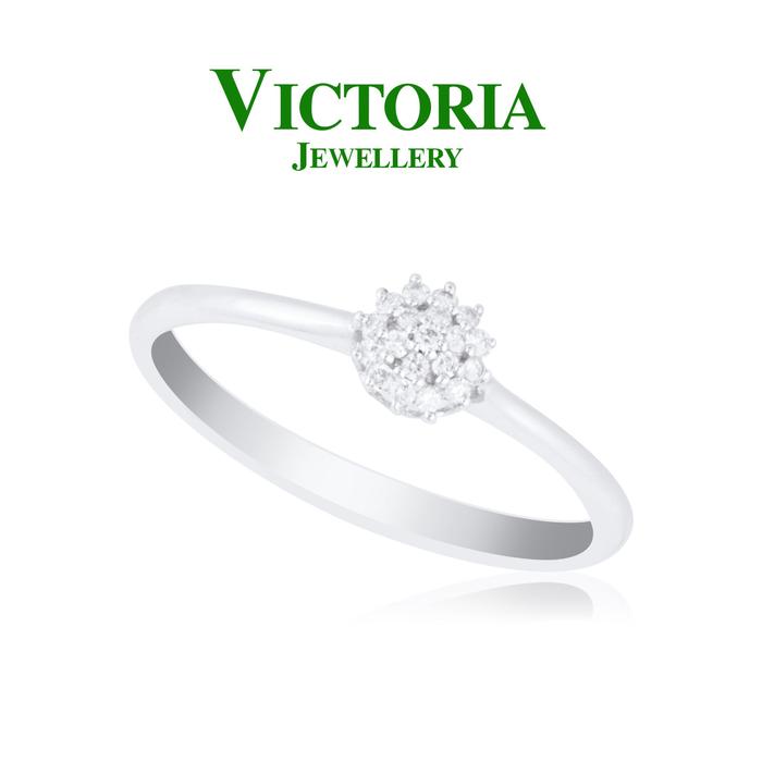 Gambar Cincin berlian VLR590099 Victoria Jewellery - WHITE GOLD, UK-9 dari Victoria Jewellery Online Kota Administrasi Jakarta Selatan Tokopedia