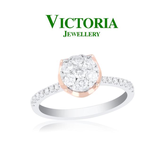 Gambar Cincin Berlian VLR520881 Victoria Jewellery dari Victoria Jewellery Online Kota Administrasi Jakarta Selatan Tokopedia