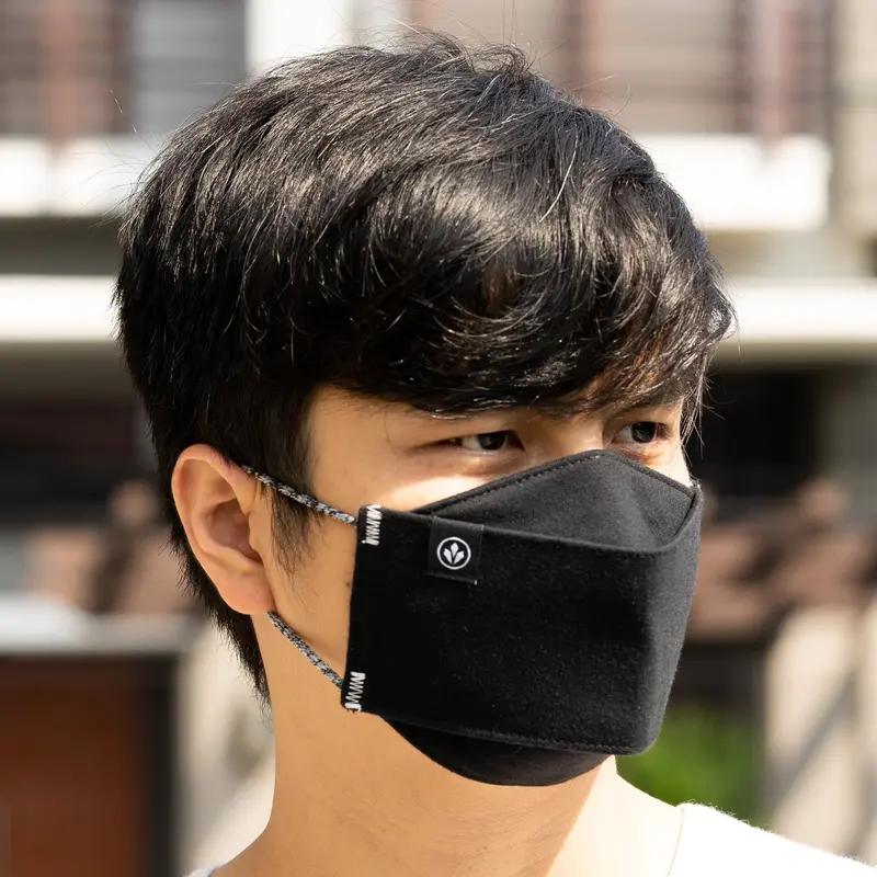 Masker Basic 3D 3 Ply - Black Edge 2 Set 3