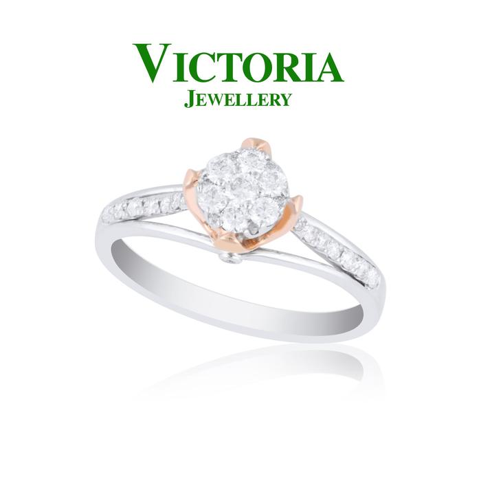 Gambar Cincin Berlian VLR474078 Victoria Jewellery dari Victoria Jewellery Online Kota Administrasi Jakarta Selatan Tokopedia