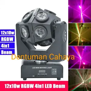 Moving Head Ball 12x10w RGBW LED Stage Lighting Lampu Panggung
