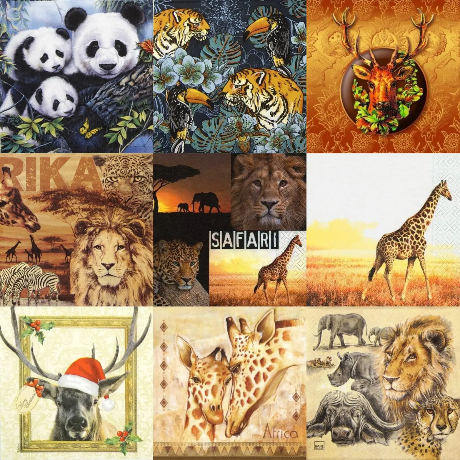 Tissue/Napkin Decoupage – Animal T