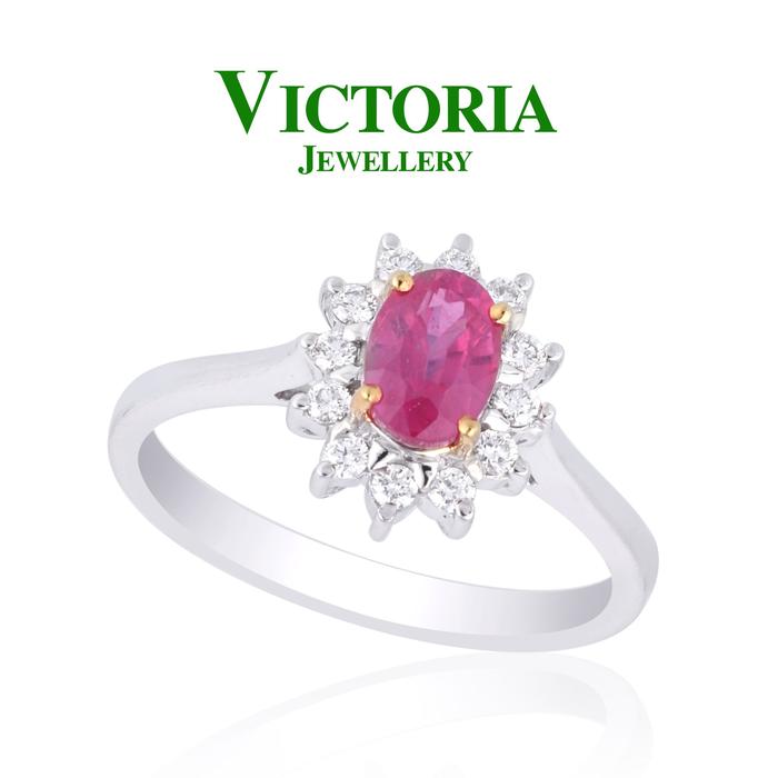 Gambar Cincin Berlian Batu Ruby VLR679459 Victoria Jewellery dari Victoria Jewellery Online Kota Administrasi Jakarta Selatan Tokopedia