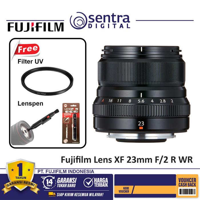 Gambar Lensa Fujifilm XF 23MM F/2 R WR Black Garansi Resmi dari Sentra Digital Kota Surabaya Tokopedia