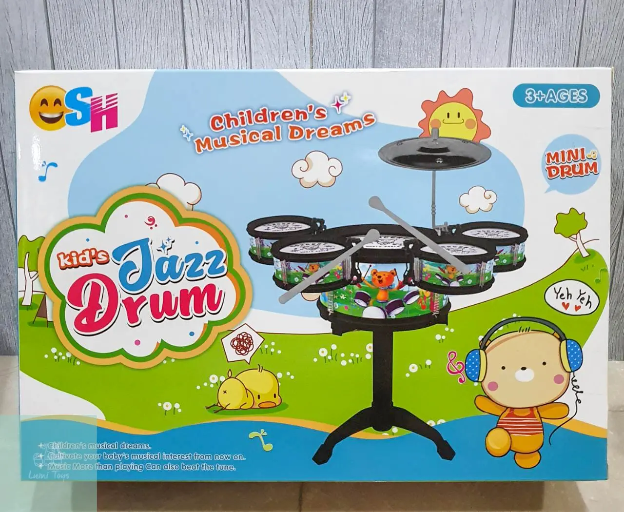 Mainan Anak Kids Jazz Drum Mini Drum Band 5 DRUM SH1232
