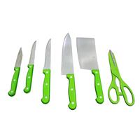 Gambar Pisau Dapur Stainless Rak Plastik + Talenan 8 pcs Random Color Q2-013p dari Formiana Kota Surabaya 4 Tokopedia