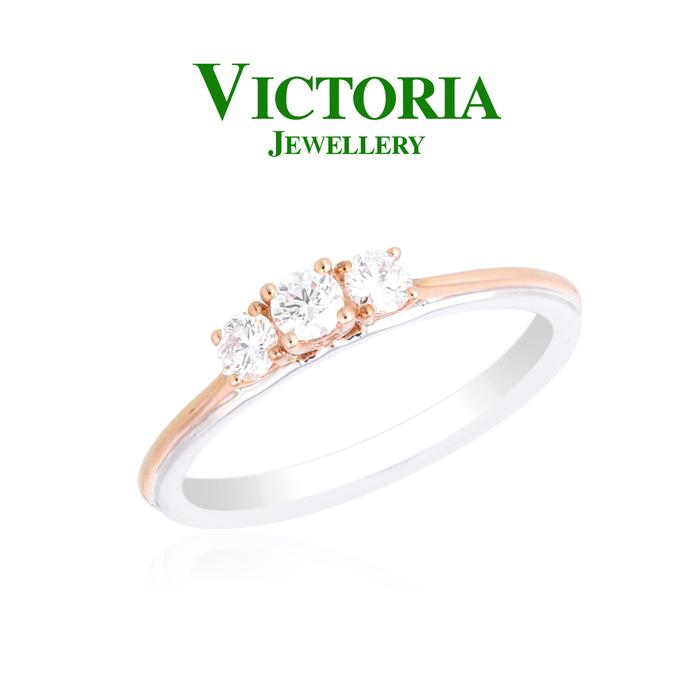 Gambar Cincin Berlian Trilogi VLR658999 Victoria Jewellery dari Victoria Jewellery Online Kota Administrasi Jakarta Selatan Tokopedia