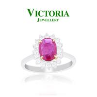 Gambar Cincin Berlian Batu Ruby VLR622998 Victoria Jewellery dari Victoria Jewellery Online Kota Administrasi Jakarta Selatan 1 Tokopedia