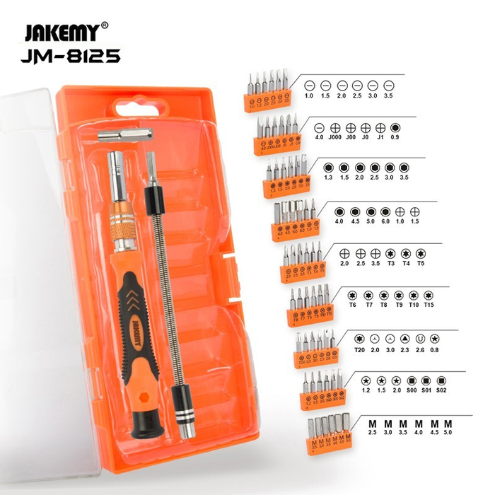 Gambar Jakemy Obeng Set Hp Lengkap Jakemy 54 bit Driver Kit JM-8125 dari Jakemy Official Store Kab. Tangerang Tokopedia