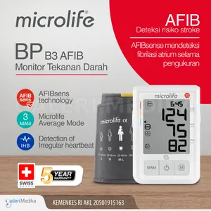 Tensimeter Microlife BP B3 AFIB - Pengukuran Tekanan Darah dan Denyut