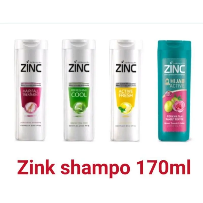 Zinc Shampoo 170 ml Hairfall/ Cool/ Active Fresh/ Hijab