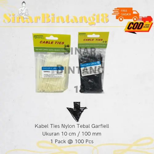 Kabel Ties Nylon Tebal 10 cm Garfiell 1 pack @ 100 pcs