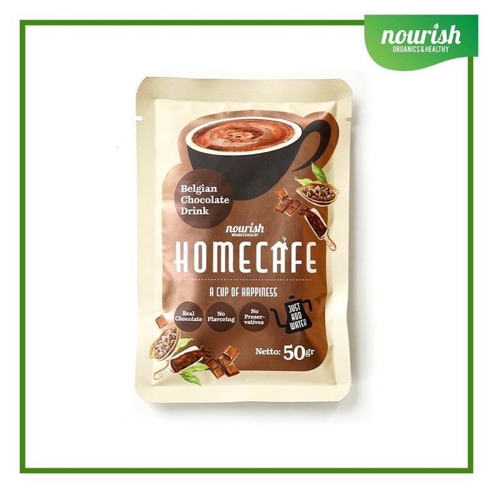 Gambar Homecafe Belgian Chocolate Drink, Minuman Siap Seduh 50gr dari Nourish Indonesia Jakarta Utara Kota Administrasi Jakarta Utara Tokopedia