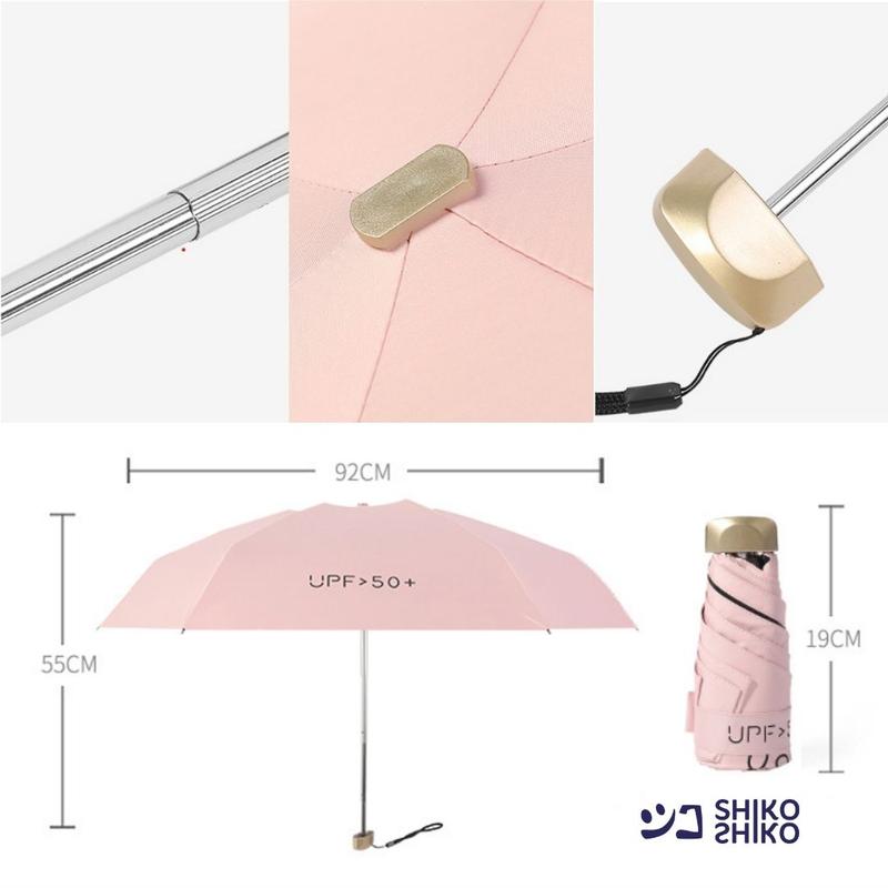 PYGmi Anti UV Mini Umbrella Payung Lipat Mini dan Ringan Anti Sinar Matahari UPF50 Payung Jepang Kompak Compact 2