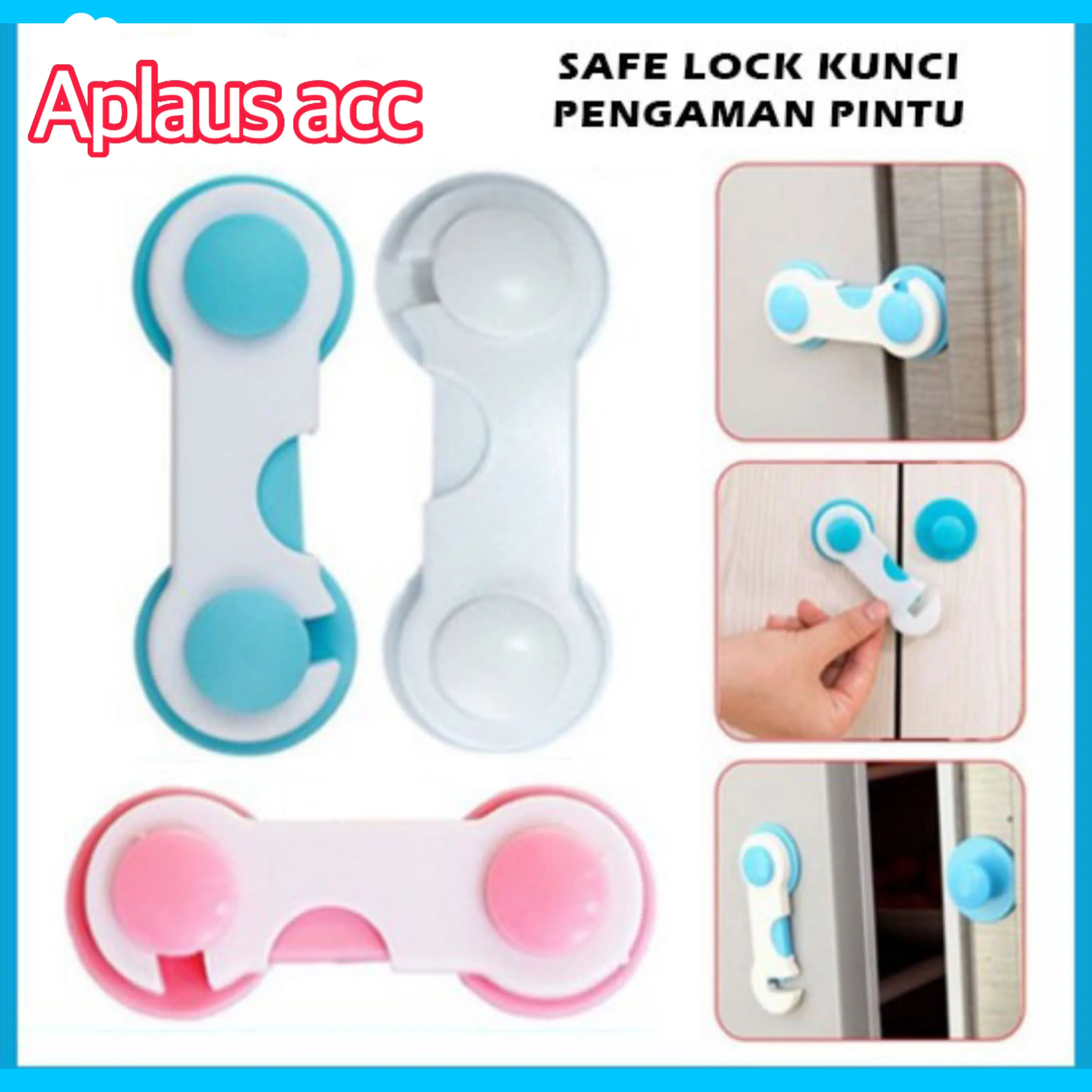 Pengaman Laci Lemari Pengait Pintu Penahan Kulkas Baby Safety Lock