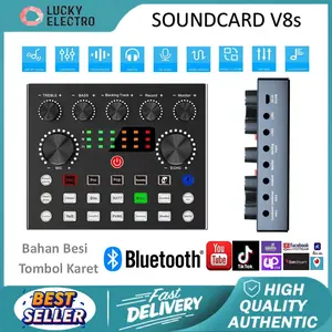 Soundcard V8S – Mixer Audio USB untuk Live Streaming & Karaoke