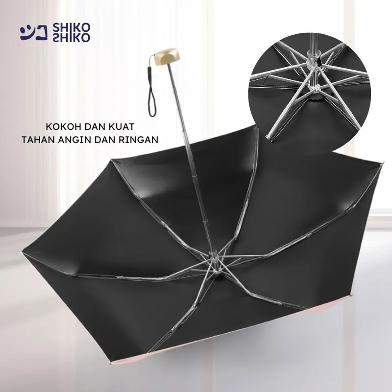 PYGmi Anti UV Mini Umbrella Payung Lipat Mini dan Ringan Anti Sinar Matahari UPF50 Payung Jepang Kompak Compact 3