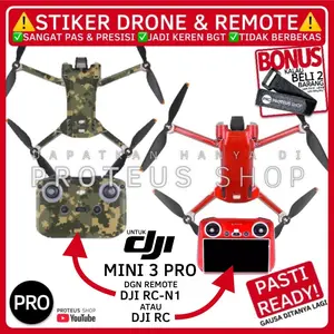 ◉ STICKER SKIN DJI MINI 3 PRO STIKER ARMY BODY MAVIC REMOTE RC N1