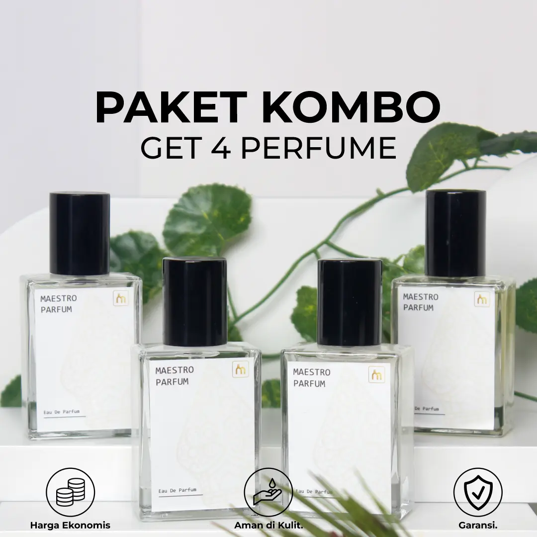 Promo Paket Kombo Parfum Maestro Parfum Jogja 4PCS 35 ML 100K Parfum Pria Parfum Wanita Parfum Bundling Tahan Lama