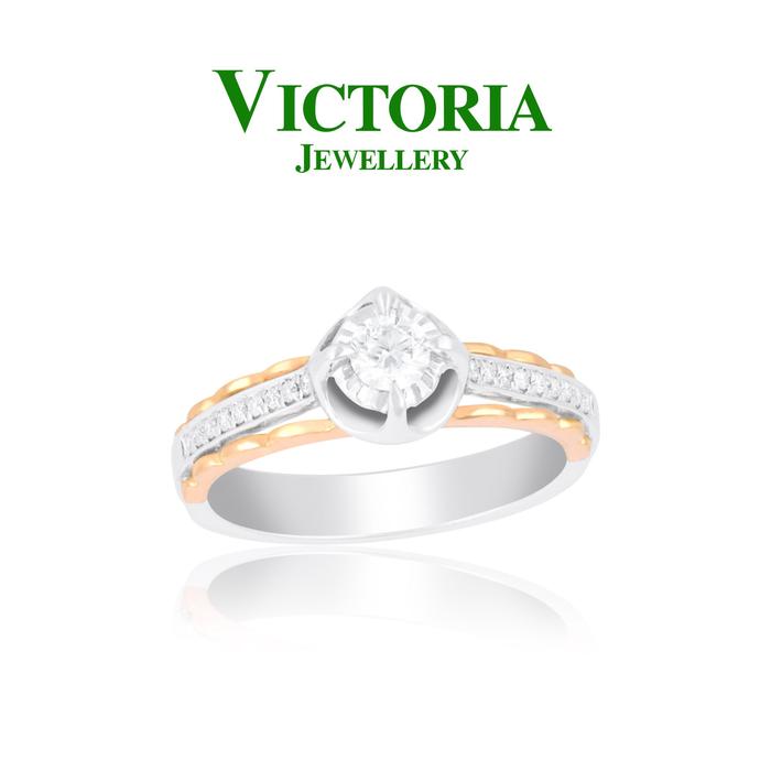 Gambar cincin berlian solitaire VLR573665 Victoria Jewellery dari Victoria Jewellery Online Kota Administrasi Jakarta Selatan Tokopedia