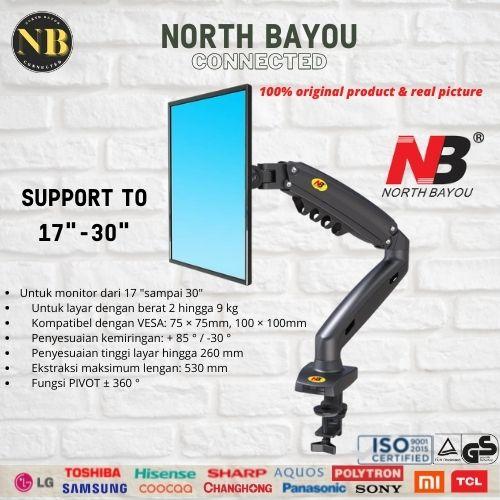 Gambar BRACKET TV MONITOR LED LCD NORTH BAYOU NB F80 NBF80 17"-30" TILT SWI dari NB NORTH BAYOU BRACKET TV Kota Tangerang Selatan Tokopedia