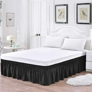 BED SKIRT PENUTUP KOLONG DIVAN POLOS HITAM