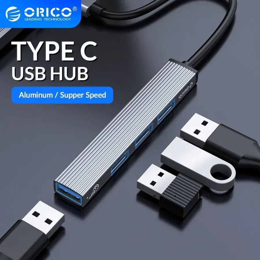 Type-C 3.TO USB 3.0 DOCKING STATION ORICO -AH-13-GY-BP ORIGINAL