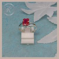 Gambar CINCIN WANITA PERAK BATU PERMATA PINK dari toko perak kotagede silver Kota Yogyakarta 1 Tokopedia
