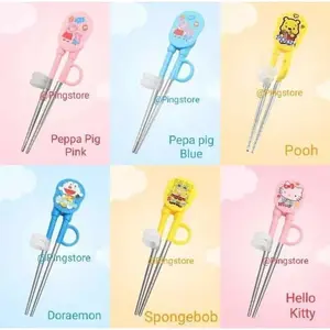 Sumpit Training Latihan Anak Belajar Makan Karakter Doraemon Kitty