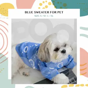 Blue Sweater For Pet - Baju Hewan Anjing Kucing