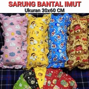 Sarung Bantal Imut Motif Anak Karakter Ukuran 30x60 CM Katun Micro