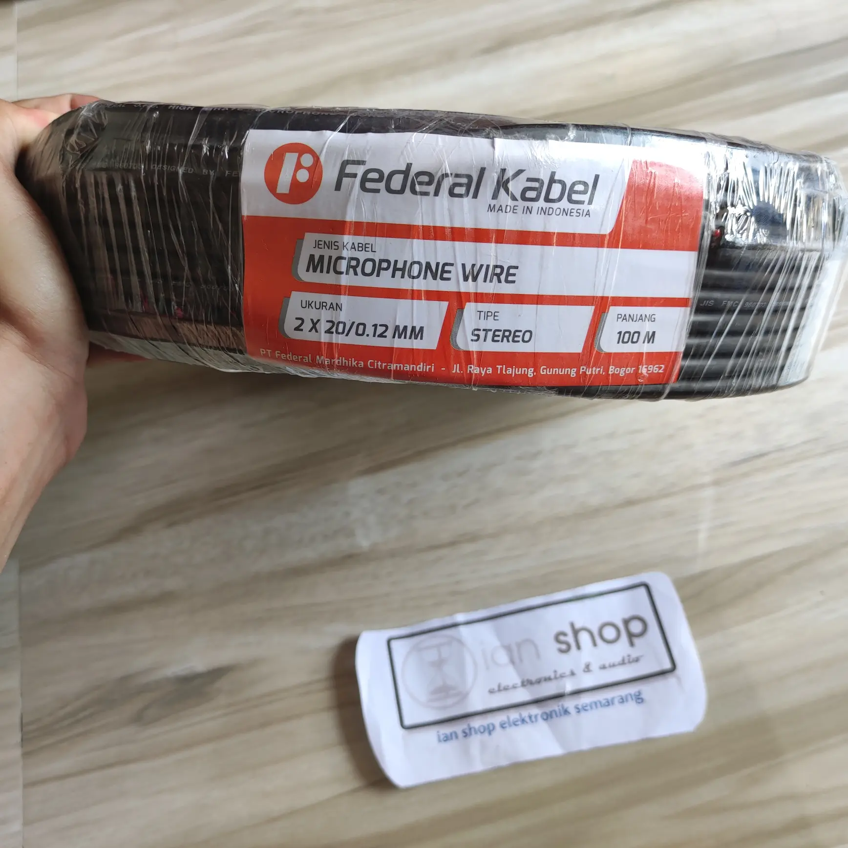 Kabel Mic Federal Stereo Eceran Meteran