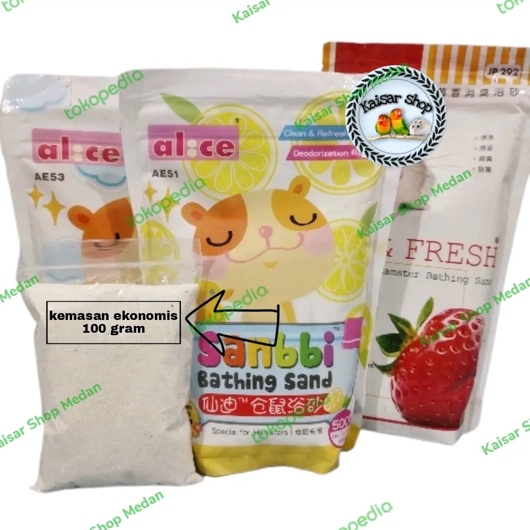 Pasir Mandi Hamster Wangi 100 gr Sweet Bathing Sand Sanbbi Jolly Hewan