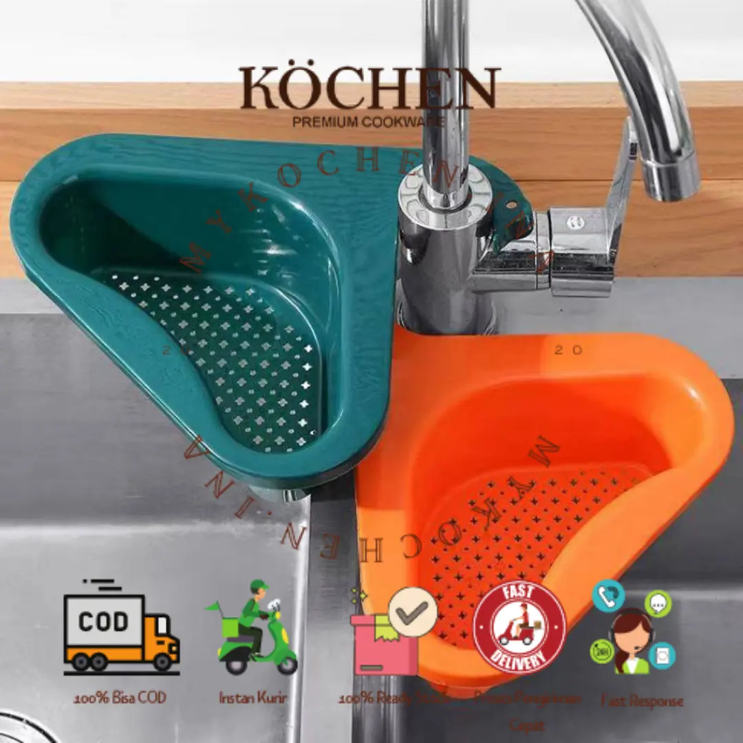 Saringan Rak Sudut Wastafel Cuci Piring Segitiga Serbaguna Holder Sink