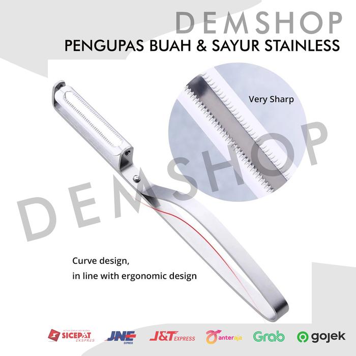 Gambar Pengupas Buah Dan Sayuran Bahan Stainless Steel dari DEMSHOP.ID Kota Surabaya Tokopedia